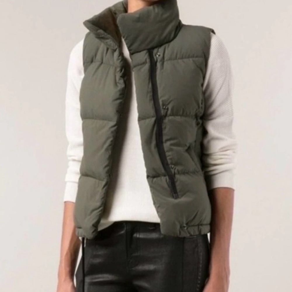 EUC James Perse y/osemite down puffer vest - olive green size 3